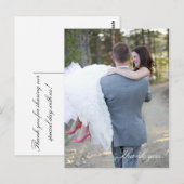 Hochzeit Danke, Postcard Postkarte (Vorne/Hinten)