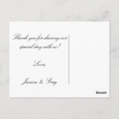 Hochzeit Danke, Postcard Postkarte (Rückseite)