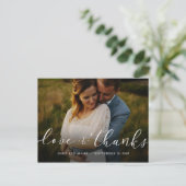 Hochzeit Danke, Postcard Postkarte (Stehend Vorderseite)