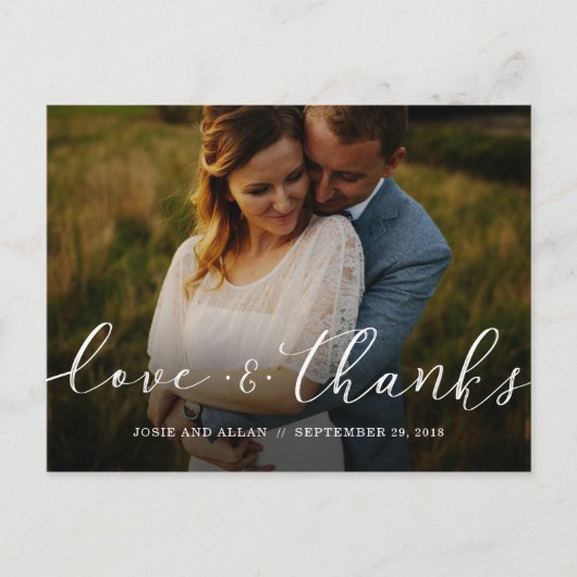 Hochzeit Danke, Postcard Postkarte (Vorderseite)