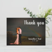Hochzeit Danke Postcard - Regenbogen Einladung (Stehend Vorderseite)