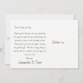 Hochzeit Danke Postcard - Regenbogen Einladung (Rückseite)