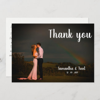 Hochzeit Danke Postcard - Regenbogen Einladung