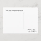 Hochzeit Danke Postkarte (Rückseite)