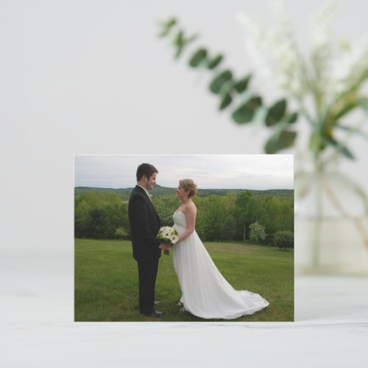 Hochzeit Danke Postkarte (Stehend Vorderseite)