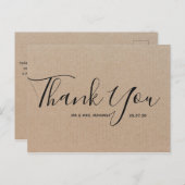 Hochzeit Danke | Postkarte für das Papier (Vorne/Hinten)