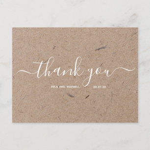 Hochzeit Danke   Postkarte für das Papier