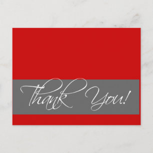 Hochzeit Danke Postkarten Red Gray