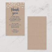 Hochzeit Danke, Rustic String Lights Kraft Encl Begleitkarte (Vorne/Hinten)