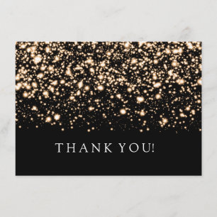 Hochzeit Danke-Schön-Karte Gold Midnight Glam Einladung