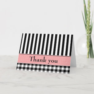 Hochzeit Danke Schwarz Weiß Pink Designer