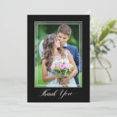 Hochzeit Danke, Script 2 Foto Black Danke (Stehend Vorderseite)