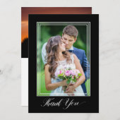 Hochzeit Danke, Script 2 Foto Black Danke (Vorne/Hinten)