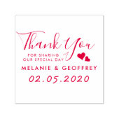 Hochzeit Danke, Script | Individuelle Namen und Da Permastempel (Design)