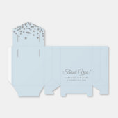 Hochzeit Danke Silver Glitzer Confetti Ice Blue Geschenkschachtel (Ungefaltet)