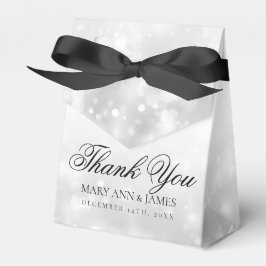 Hochzeit Danke Silver Shimmer Lights Geschenkschachtel