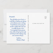 Hochzeit Danke | Skript über Foto Postkarte (Rückseite)