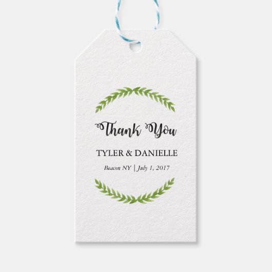 Hochzeit Danke Tag Geschenkanhänger (Vorderseite)