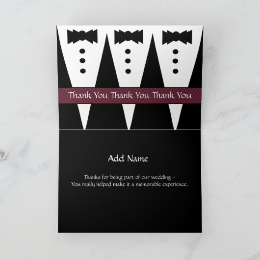 Hochzeit Danke UNCLE Tuxedos V03 (Innenseite)