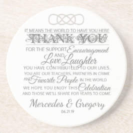 Hochzeit danke Untersetzer