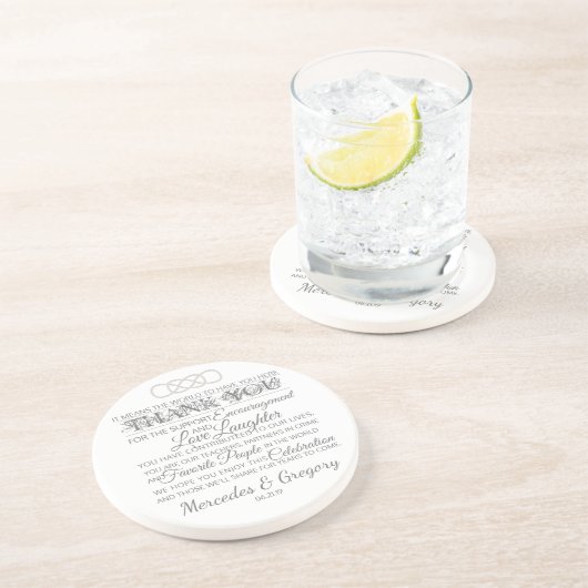 Hochzeit danke Untersetzer (Seite)