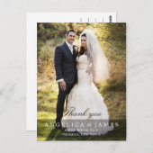 Hochzeit Danke (vertikal - volles Foto) Postkarte (Vorne/Hinten)
