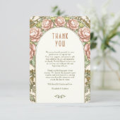 Hochzeit Danke Vintage Jugendstil-Karte Einladung (Stehend Vorderseite)