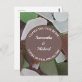 Hochzeit Dankeschön an Sea Glass Beach Postkarte (Vorne/Hinten)
