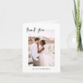 Hochzeit Dankeschön Foto Minimalistisch Romantik Dankeskarte (Vorderseite)