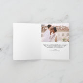 Hochzeit Dankeschön Foto Minimalistisch Romantik Dankeskarte (Innenseite)