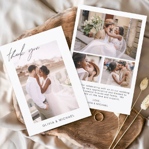 Hochzeit Dankeschön Foto Minimalistisch Romantik Dankeskarte