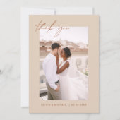 Hochzeit Dankeschön Foto Minimalistisch Romantik Dankeskarte (Vorderseite)