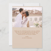 Hochzeit Dankeschön Foto Minimalistisch Romantik Dankeskarte (Rückseite)