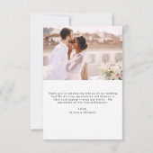 Hochzeit Dankeschön Foto Minimalistisch Romantik Dankeskarte (Rückseite)