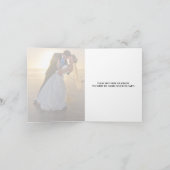 Hochzeit Dankeschön Foto Note Card Dankeskarte (Innenseite)