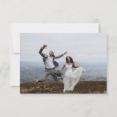 Hochzeit Dankeschön Foto Simple Elegant Dankeskarte (Rückseite)