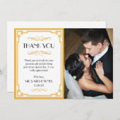 Hochzeit Dankeschön Karte , Art Deco Flat Card (Vorne/Hinten)