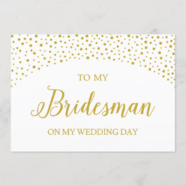 Hochzeit Dankeschön Karte für Bridesman