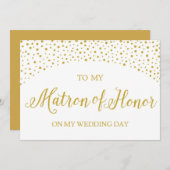 Hochzeit Dankeschön Karte für Ehrenmatron (Vorne/Hinten)