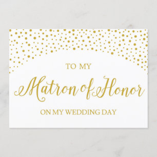 Hochzeit Dankeschön Karte für Ehrenmatron