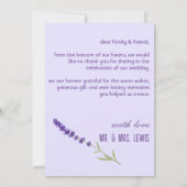 Hochzeit Dankeschön Karte mit Foto (Rückseite)