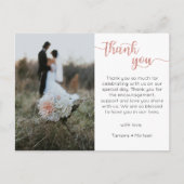 Hochzeit Dankeschön Karte, Moderne Script Postkart Postkarte (Vorderseite)