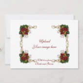 Hochzeit Dankeschön Karte "Winter Hochzeit" rotes  (Rückseite)