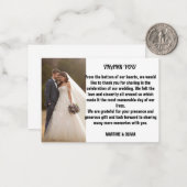 Hochzeit Dankeschön Karten mit Nachricht (Vorderseite/Rückseite Beispiel)