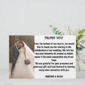 Hochzeit Dankeschön Karten mit Nachricht (Stehend Vorderseite)