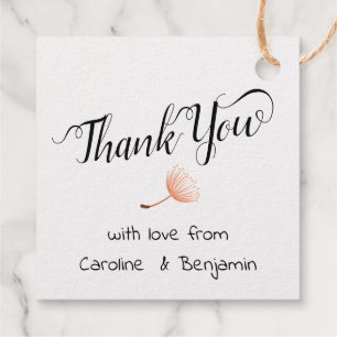 Hochzeit Dankeschön Liebe Herz Whimsikale Blume Geschenkanhänger