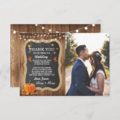 Hochzeit Dankeschön Verlobung Pumpkin Chalk Einladung (Vorne/Hinten)