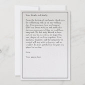 Hochzeit Dankeskarte (Rückseite)