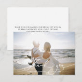 Hochzeit Dankeskarte (Vorne/Hinten)