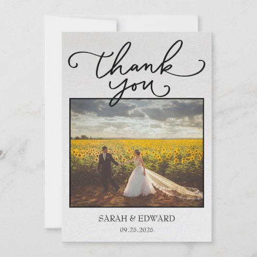 Hochzeit Dankeskarte (Vorderseite)